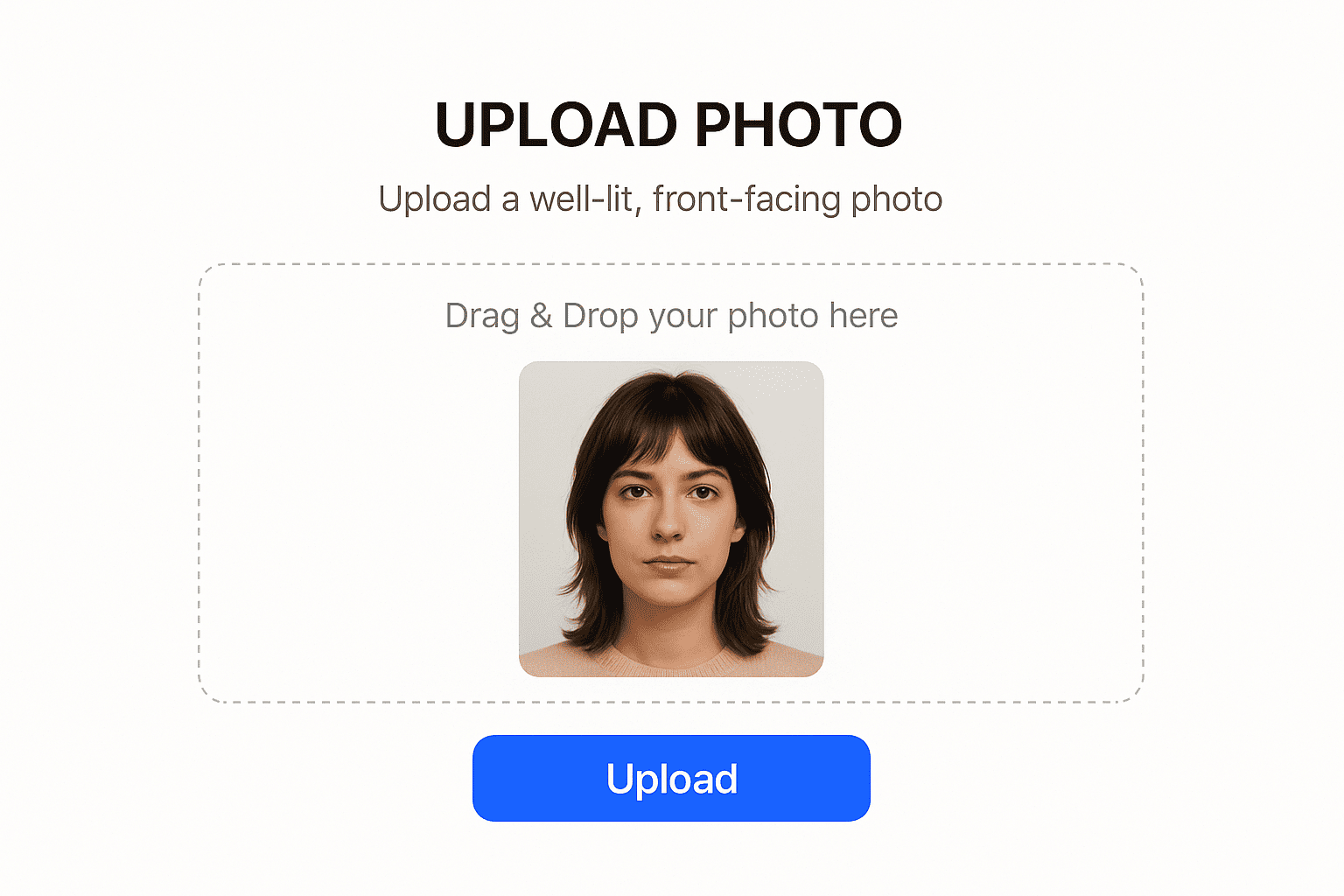 Photo upload interface