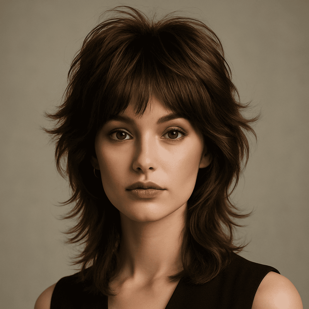 Wolf cut style for women